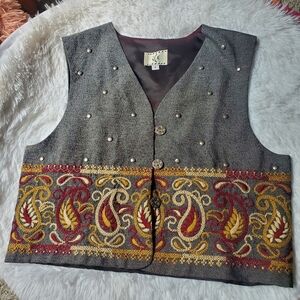 ICE Vest Embroidered Vintage 90s